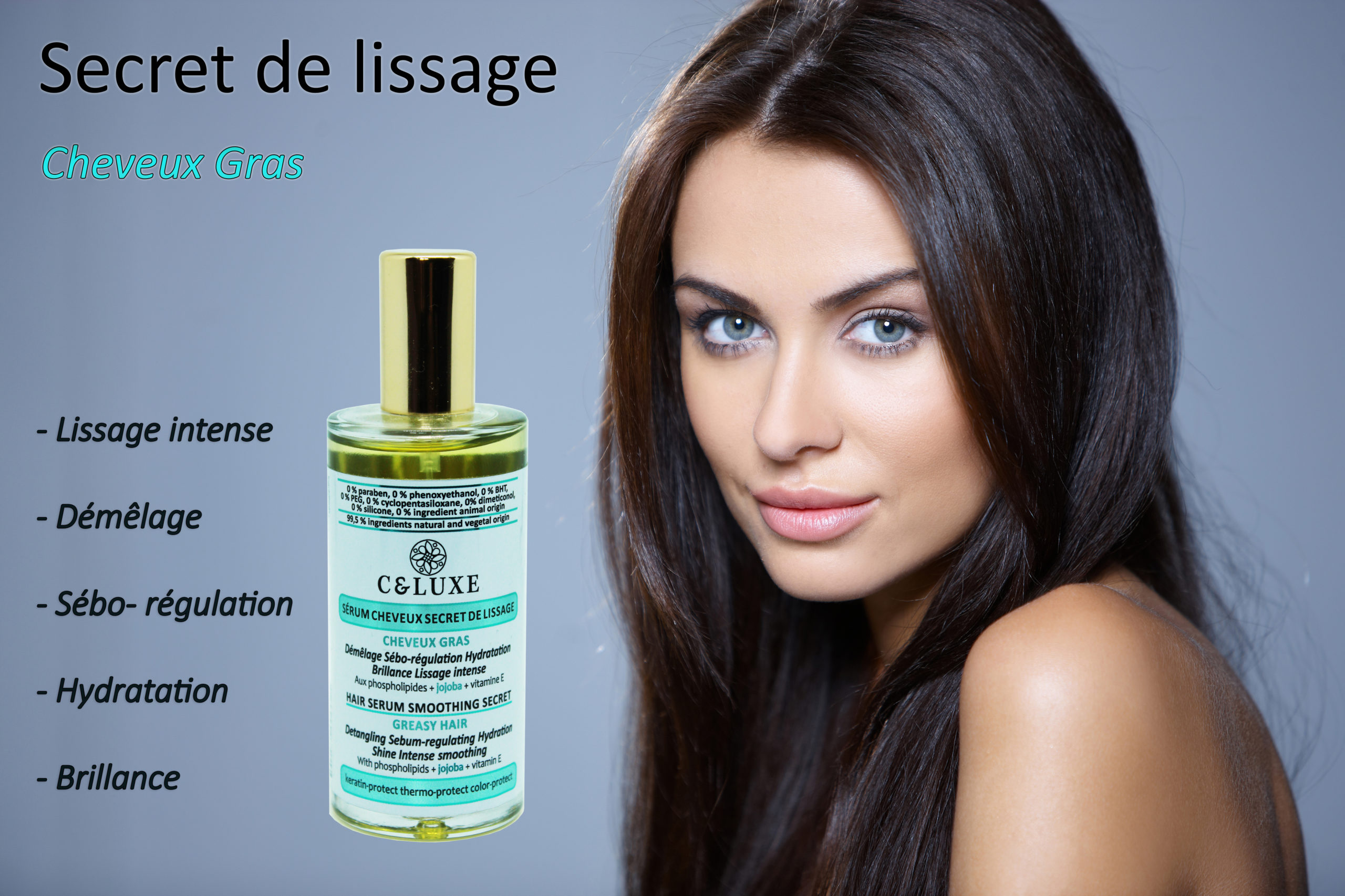 Sérum cheveux lissant pour cheveux gras - cosmétiques celuxe : parfums